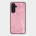 Customized luxury Peach leaves Glass Case Cover For Samsung Galaxy F55 5G