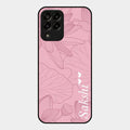 Customized luxury Peach leaves Glass Case Cover For Samsung Galaxy M33 5G
