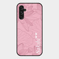 Customized luxury Peach leaves Glass Case Cover For Samsung Galaxy M34 5G