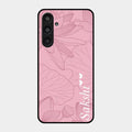 Customized luxury Peach leaves Glass Case Cover For Samsung Galaxy M35 5G