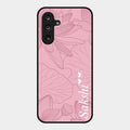 Customized luxury Peach leaves Glass Case Cover For Samsung Galaxy M55S 5G