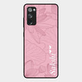 Customized luxury Peach leaves Glass Case Cover For Samsung Galaxy S20 Fe 5G