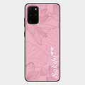Customized luxury Peach leaves Glass Case Cover For Samsung Galaxy S20 Plus