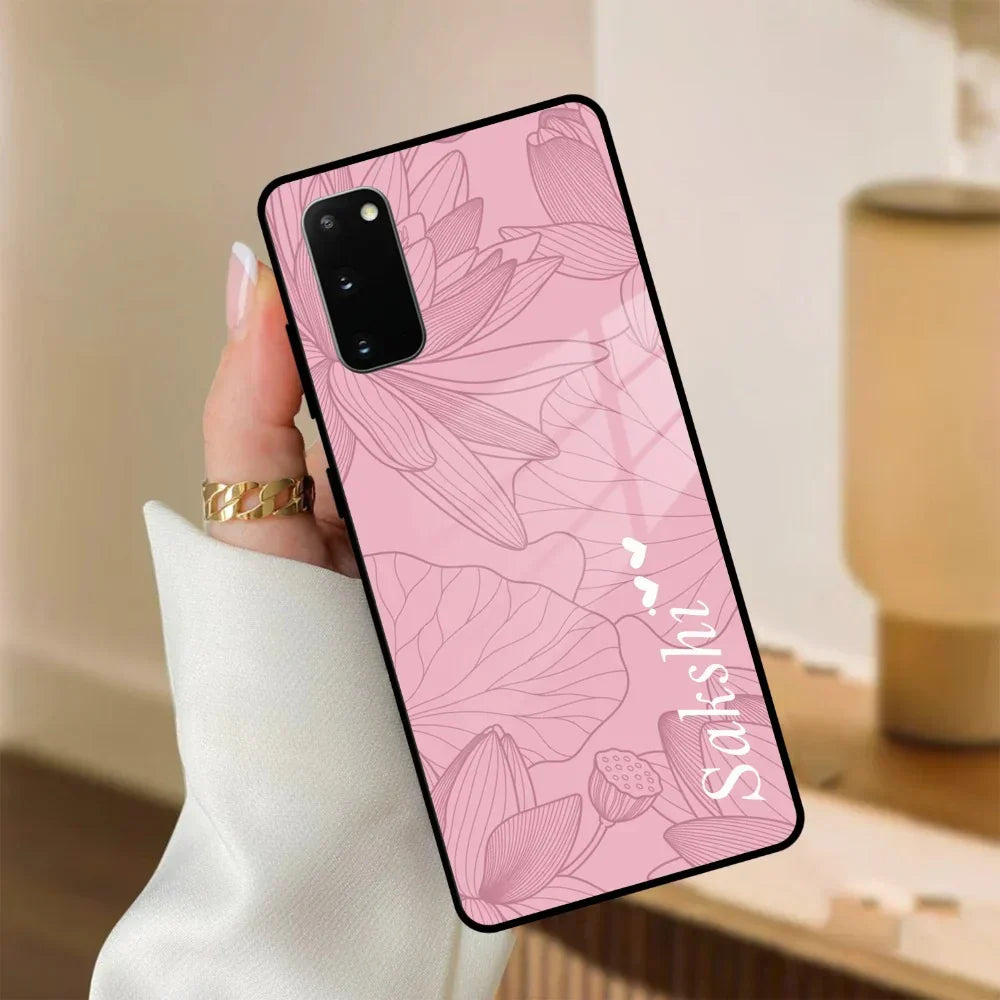 Customized luxury Peach leaves Glass Case Cover For Samsung - ShopOnCliQ