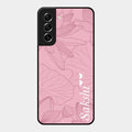 Customized luxury Peach leaves Glass Case Cover For Samsung Galaxy S21 Fe 5G