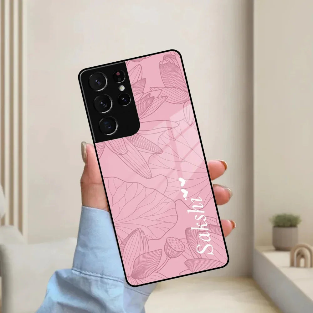 Customized luxury Peach leaves Glass Case Cover For Samsung - ShopOnCliQ