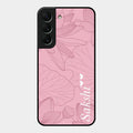 Customized luxury Peach leaves Glass Case Cover For Samsung Galaxy S22 5G