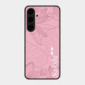 Customized luxury Peach leaves Glass Case Cover For Samsung Galaxy S24 Plus 5G