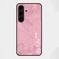 Customized luxury Peach leaves Glass Case Cover For Samsung Galaxy S25 FE 5G