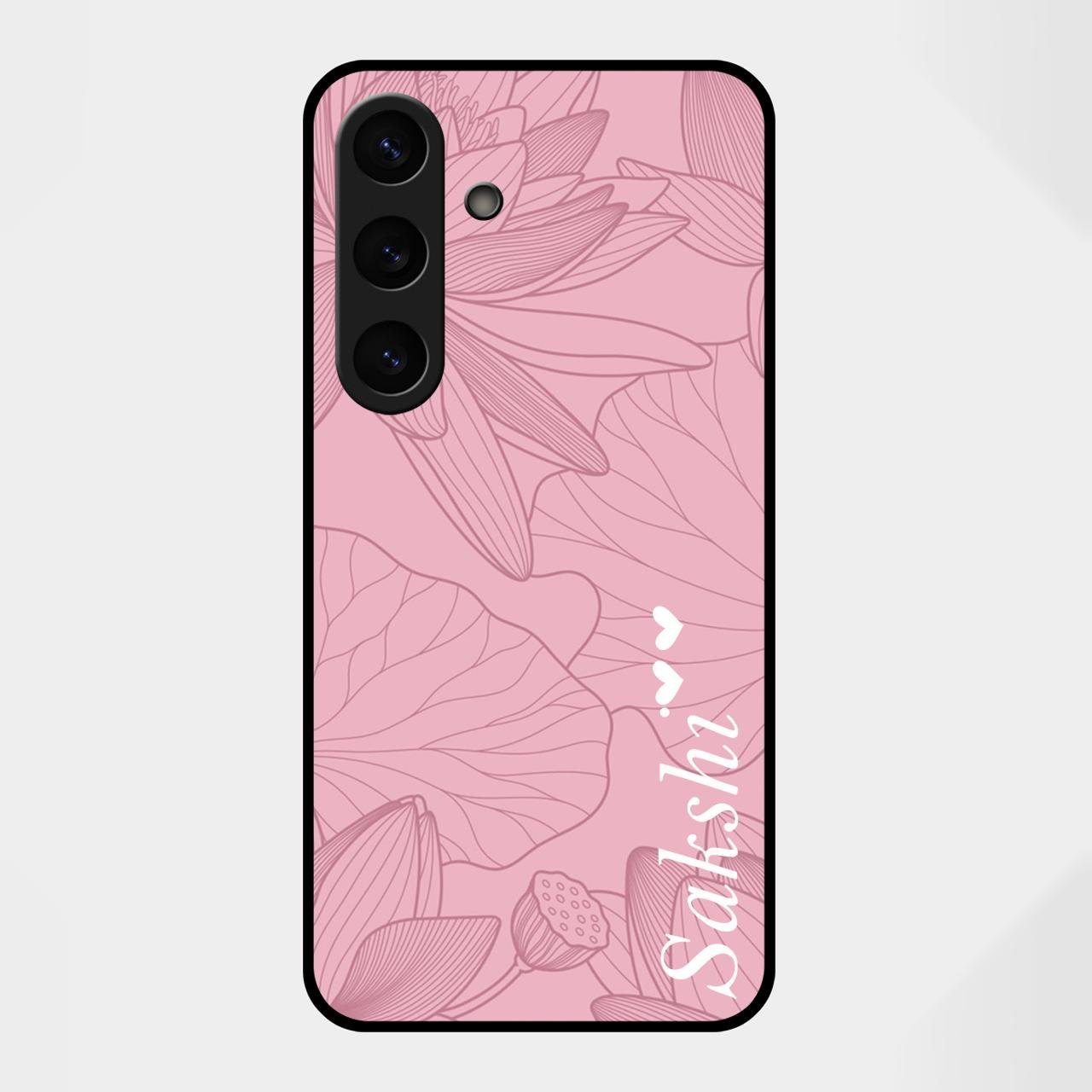 Customized luxury Peach leaves Glass Case Cover For Samsung Galaxy S25 FE 5G