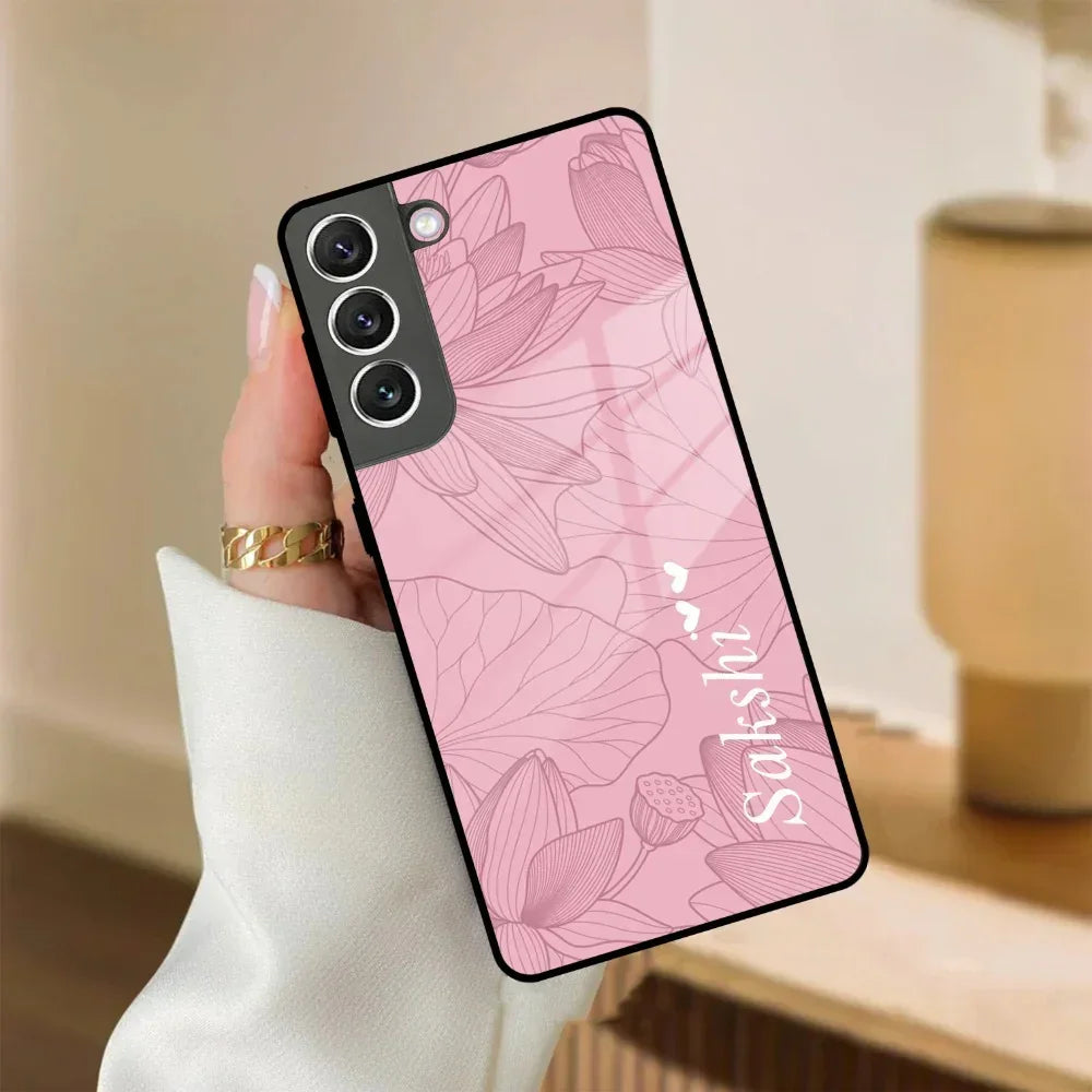 Customized luxury Peach leaves Glass Case Cover For Samsung - ShopOnCliQ