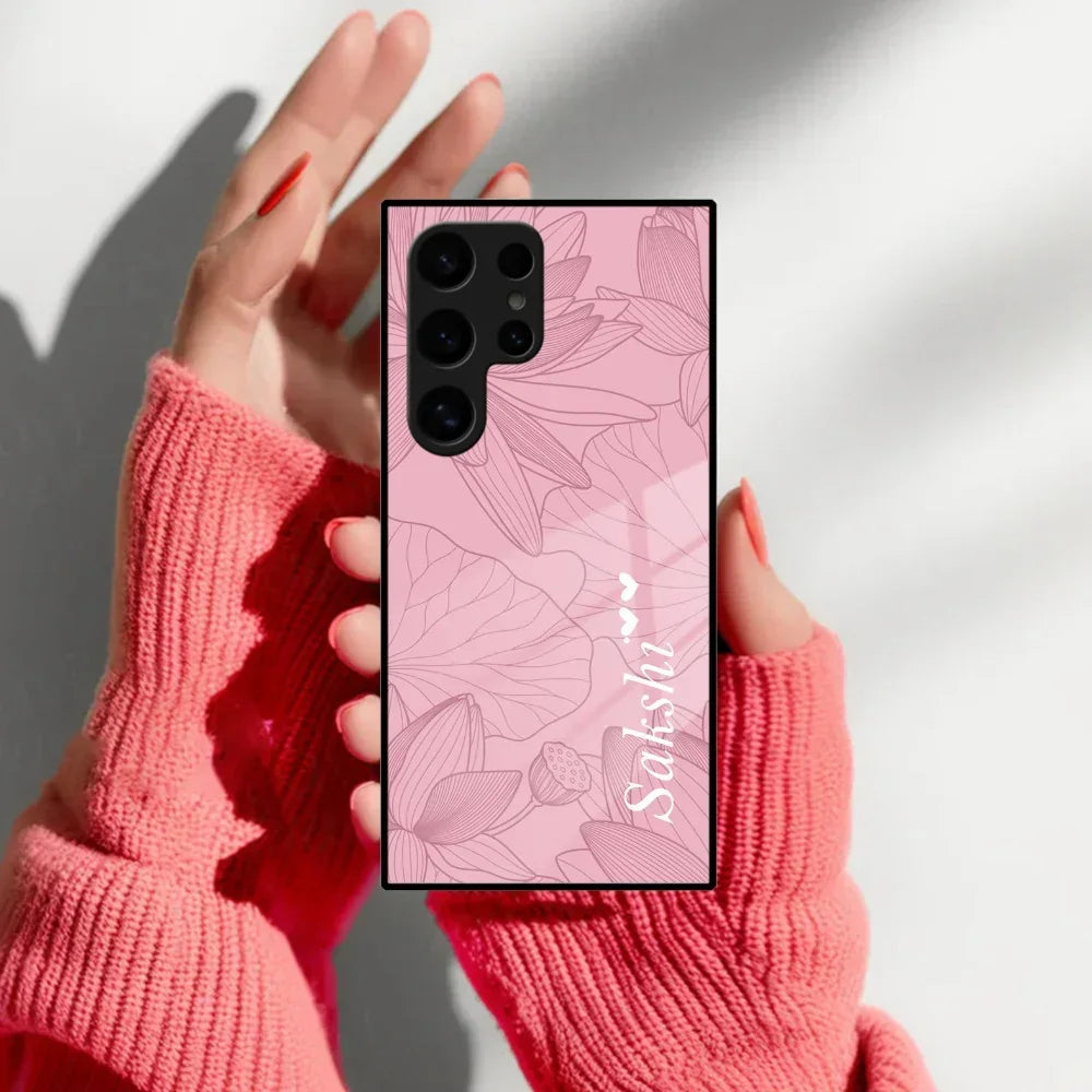 Customized luxury Peach leaves Glass Case Cover For Samsung - ShopOnCliQ