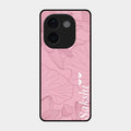 Customized luxury Peach leaves Glass Case Cover For Vivo T3 Pro 5G