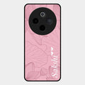 Customized luxury Peach leaves Glass Case Cover For Vivo T4 5G