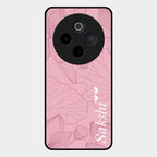 Customized luxury Peach leaves Glass Case Cover For Vivo T4 5G