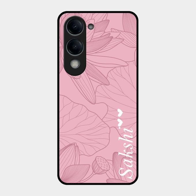 Customized luxury Peach leaves Glass Case Cover For Vivo T4 Lite 5G