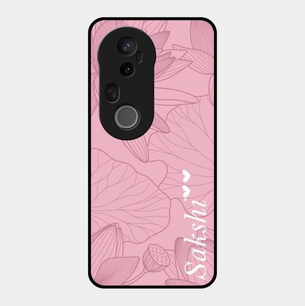 Customized luxury Peach leaves Glass Case Cover For Vivo T4 Ultra 5G