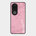 Customized luxury Peach leaves Glass Case Cover For Vivo T4R 5G
