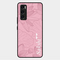 Customized luxury Peach leaves Glass Case Cover For Vivo V20 Se