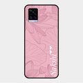 Customized luxury Peach leaves Glass Case Cover For Vivo V20
