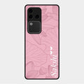Customized luxury Peach leaves Glass Case Cover For Vivo V30 Pro 5G