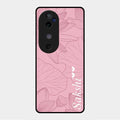 Customized luxury Peach leaves Glass Case Cover For Vivo V40 5G