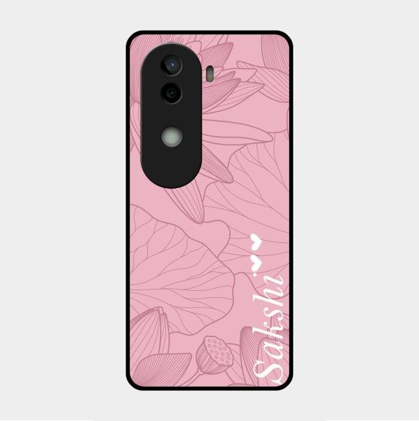 Customized luxury Peach leaves Glass Case Cover For Vivo V40E 5G