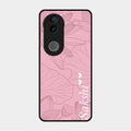 Customized luxury Peach leaves Glass Case Cover For Vivo V50 5G