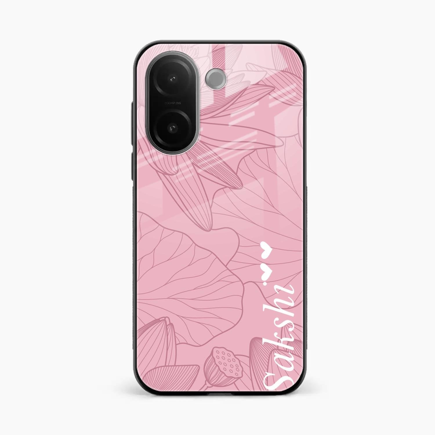 Customized luxury Peach leaves Glass Case Cover For Vivo V60e 5G