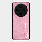 Customized luxury Peach leaves Glass Case Cover For Vivo X100 5G