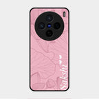 Customized luxury Peach leaves Glass Case Cover For Vivo X200 5G