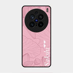 Customized luxury Peach leaves Glass Case Cover For Vivo X200 Pro 5G
