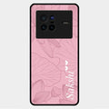 Customized luxury Peach leaves Glass Case Cover For Vivo X80 5G