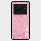Customized luxury Peach leaves Glass Case Cover For Vivo X80 5G