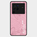 Customized luxury Peach leaves Glass Case Cover For Vivo X80 Pro 5G