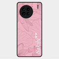 Customized luxury Peach leaves Glass Case Cover For Vivo X90 5G
