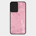 Customized luxury Peach leaves Glass Case Cover For Vivo Y02T