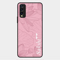 Customized luxury Peach leaves Glass Case Cover For Vivo Y12G