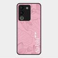 Customized luxury Peach leaves Glass Case Cover For Vivo Y200 5G