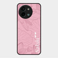 Customized luxury Peach leaves Glass Case Cover For Vivo Y58 5G