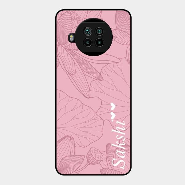 Customized luxury Peach leaves Glass Case Cover For Xiaomi Mi 10I 5G