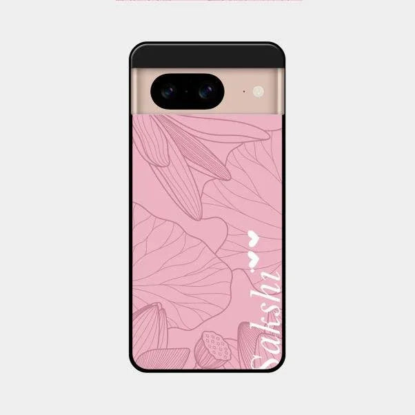 Customized luxury Peach leaves Glossy Metal Case Cover For Google Pixel 8 5G