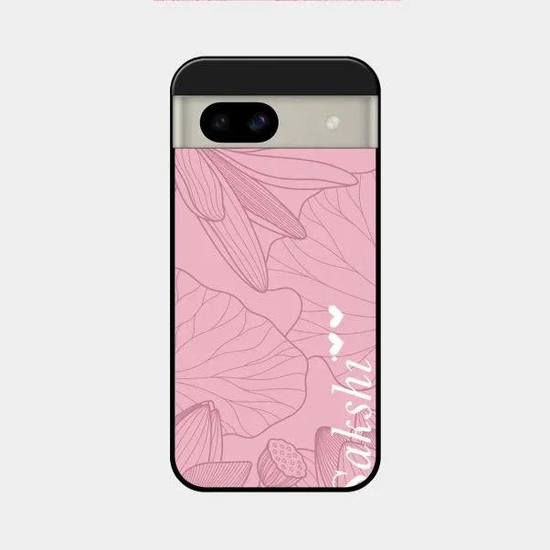 Customized luxury Peach leaves Glossy Metal Case Cover For Google Pixel 8A 5G