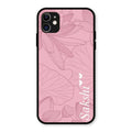 Customized luxury Peach leaves Glossy Metal Case Cover For iPhone 11