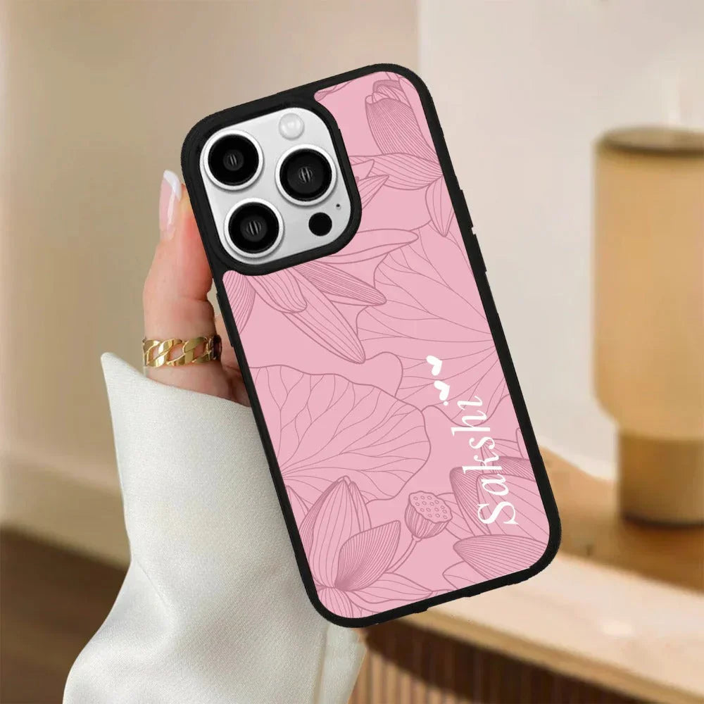 Customized luxury Peach leaves Glossy Metal Case Cover For iPhone - ShopOnCliQ