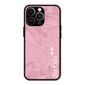 Customized luxury Peach leaves Glossy Metal Case Cover For iPhone 13 Pro Max