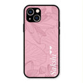 Customized luxury Peach leaves Glossy Metal Case Cover For iPhone 13