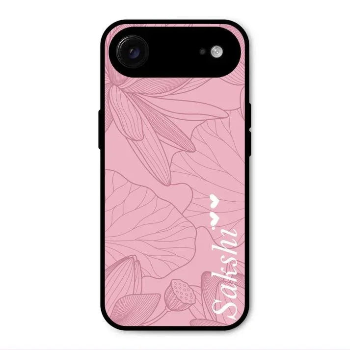 Customized luxury Peach leaves Glossy Metal Case Cover For iPhone Air