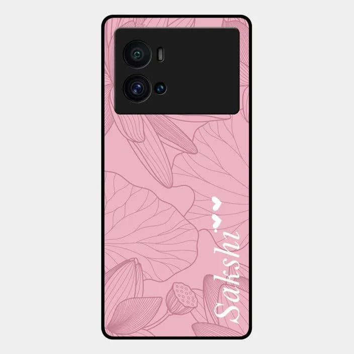 Customized luxury Peach leaves Glossy Metal Case Cover For Iqoo 9 Pro 5G