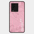 Customized luxury Peach leaves Glossy Metal Case Cover For Iqoo Neo 7 5G
